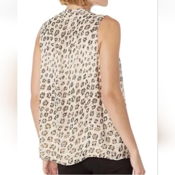 NWT Joie Leopard Print Silk Tank Corie Blouse Cappuccino Layering Size Medium - Picture 3 of 12